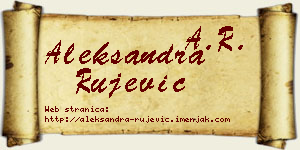 Aleksandra Rujević vizit kartica